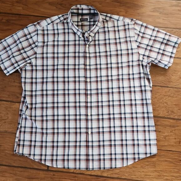 Van Heusen men's XXL 18-18 1/2 short sleeve button-down shirt - Picture 1 of 4